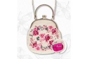 Набір для вишивання нитками сумочки з фермуаром "Рожеві троянди" BAG019 Luca-S