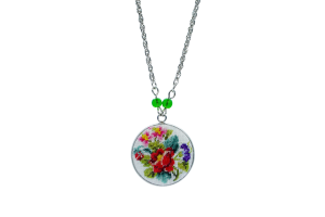 Набір для вишивання кулона "Букет квітів" MES042