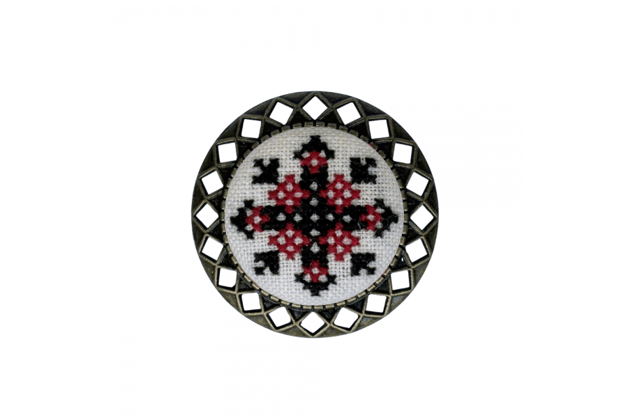 Набір для вишивання брошки із закодованим ім'ям "Зоряна" MES132