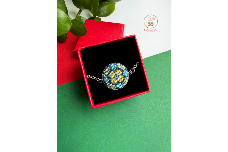 Браслет з вишивкою "Тиха сила" МБ002