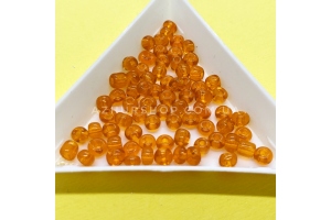 Круглі скляні намистини, помаранчеві, 2*4 мм