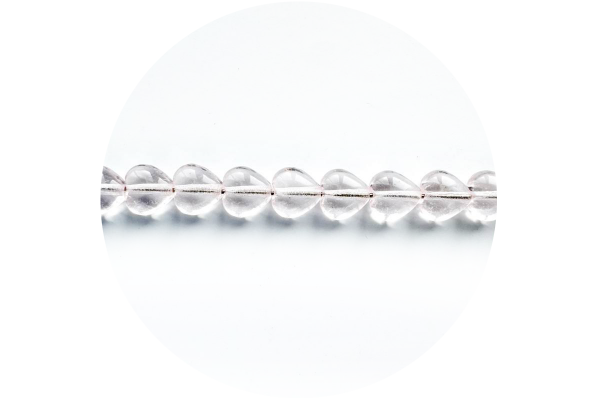 Скляні намистини, серце, блідо-рожеві, 6х6 мм, Preciosa