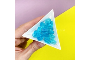 Овальні скляні намистини, блакитні, 11х8 мм, Crystal Art