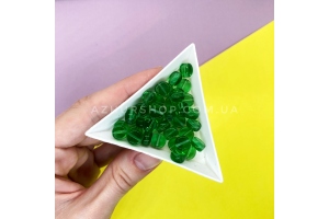 Круглі скляні намистини, зелені, 8 мм, Crystal Art