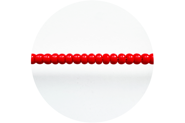 Круглі скляні намистини (бісер 93170 6/0), червоні, 4 мм (1 грам)