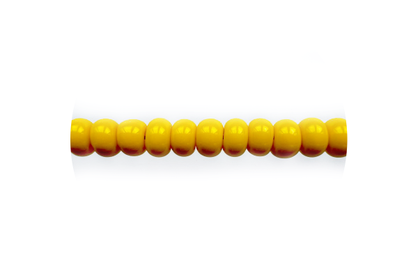 Круглі скляні намистини (бісер 83130 2/0), жовті, 6 мм (1 грам)