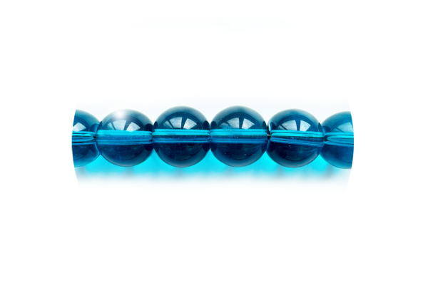 Круглі скляні намистини, бірюзові, 10 мм, Crystal Art 11008/114C