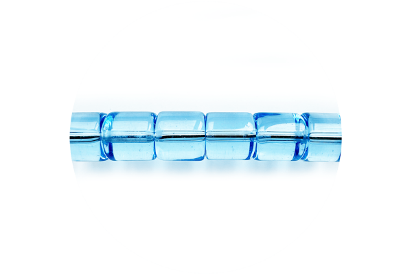 Прямокутні скляні намистини, блакитні, 8х10 мм, Crystal Art 11057/016C