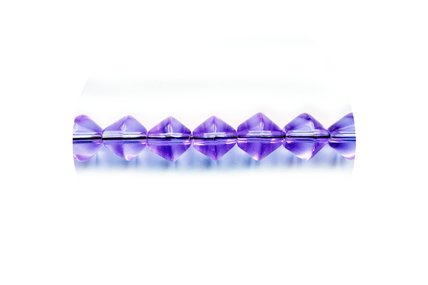 Ромбовидні скляні намистини, бузкові, 8х8 мм, Crystal Art 11095/013C