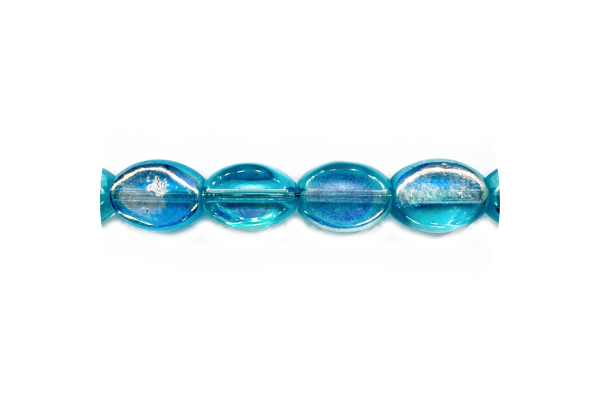 Овальні скляні намистини, блакитні, 8х11 мм, Crystal Art 12028/035ABC