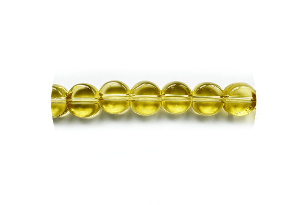 Круглі скляні намистини, жовті, 8 мм, Crystal Art 12050/019C