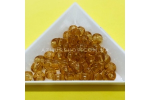 Круглі скляні намистини (бісер 10050 2/0), коричневі, 6 мм ( 1 грам)