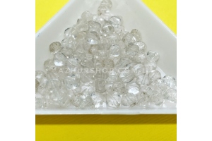 Ромбовидної скляні намистини, прозорі, 4х4 мм, Crystal Art