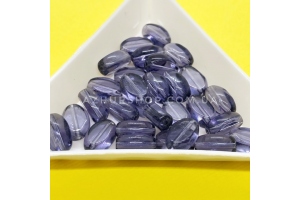 Овальні скляні намистини, фіолетові, 9х6 мм, Crystal Art