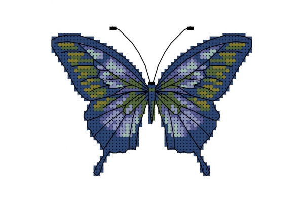 Водорозчинний флізелін зі схемою "Метелик" Ф-81, пришивний