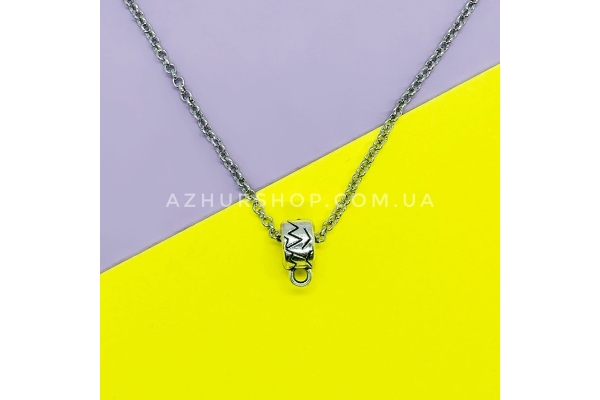 Бейл для підвісок та браслетів, античне срібло, 11х6х8 мм