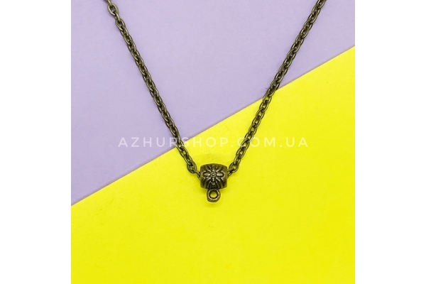 Бейл для підвісок та браслетів, антична бронза, 8х6х6 мм