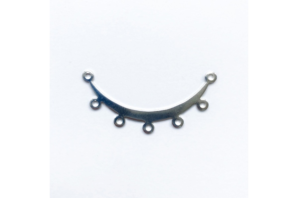 Коннектор півколо на 7 отворів, колір срібло, 35 мм, FaBOS, FB-0039