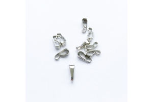 Бейл (тримач) для підвісок та браслетів, колір срібло, 7 мм, FaBOS, FB-0014/3