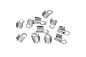 Затискач для шнура 6х3 мм, темне срібло