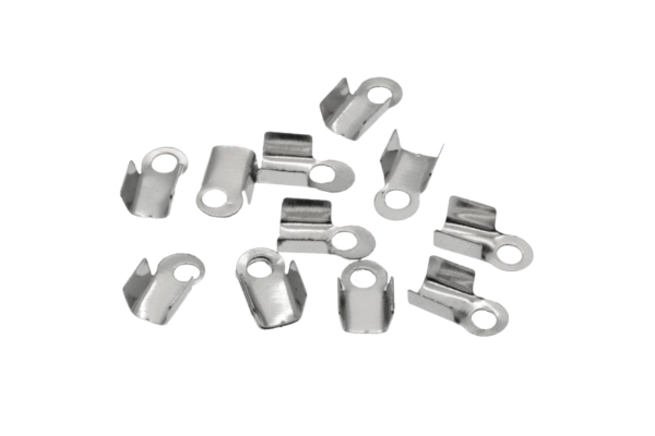 Затискач для шнура 6х3 мм, темне срібло