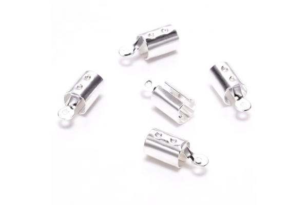 Затискач для шнура 9х3 мм, срібло