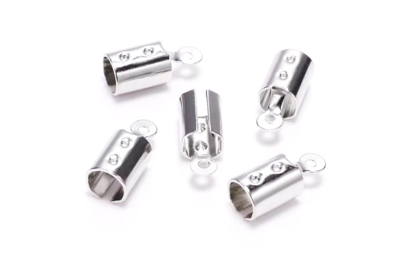 Затискач для шнура 11х5 мм, темне срібло