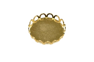 Основа для кулону (сеттінг), кругла, колір золото, 18 мм