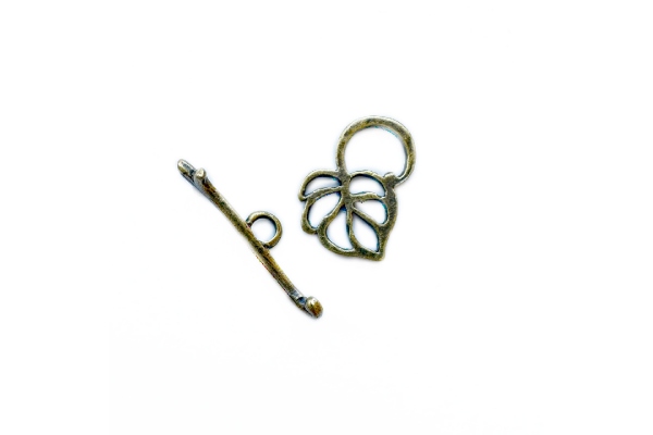 Застібка-тогл,15х20 мм, колір антична бронза