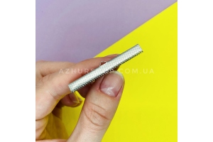 Застібка (затискач) для стрічок, 45*8 мм, колір темне срібло