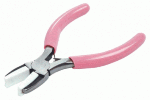 Плоскогубці для рукоділля з нейлоновими накладками, рожеві (11009)