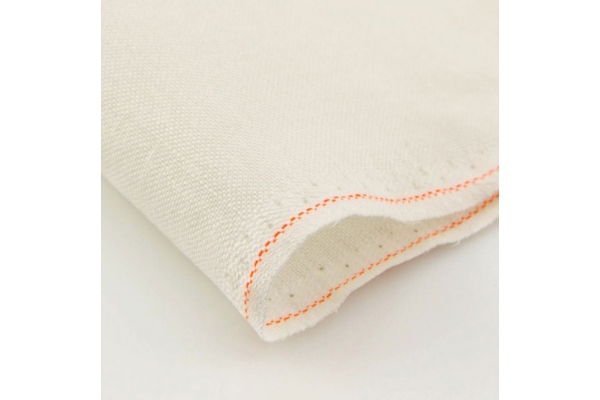 Тканина рівномірна для вишивання Floba Superfine Zweigart 10*10 см, 35 каунт, молочний (3452/101), (канва для мікровишивки)