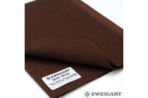 Канва рівномірна Lugana Zweigart, 25 каунт, коричнева (3835/9024), 36*46 см, (для мікровишивки)