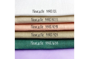 Канва рівномірна Newcastle Zweigart 10*10 см 40 каунт, натуральний льон (3348/52), (для мікровишивки)