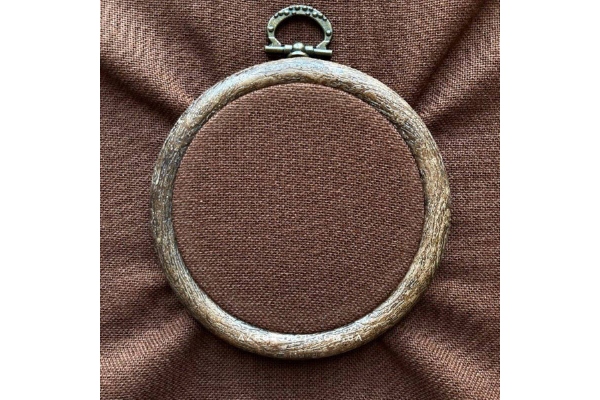 Канва рівномірна, домоткане полотно № 30 Коломия, 12*13 см, 32 каунт, коричневий (для мікровишивки)