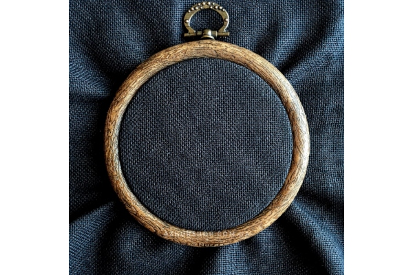 Тканина рівномірна для вишивання Linda Schulertuch Zweigart 27 каунт, 10х10 см, чорна (1235/720), (для мікровишивки)