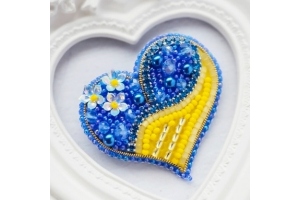 Набір для вишивки брошки "Українське серденько" Б-308