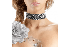 Набір для вишивки бісером на штучній шкірі «Чокер» (3 × 30 см) FLBB-148 (чорний)