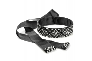 Набір для вишивки бісером на штучній шкірі «Чокер» (3 × 30 см) FLBB-148 (чорний)