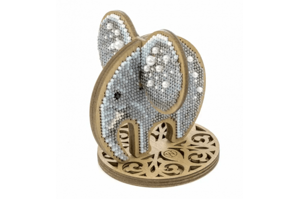 Набір для вишивки бісером на дерев’яній основі «Милий слоник» FLK-606