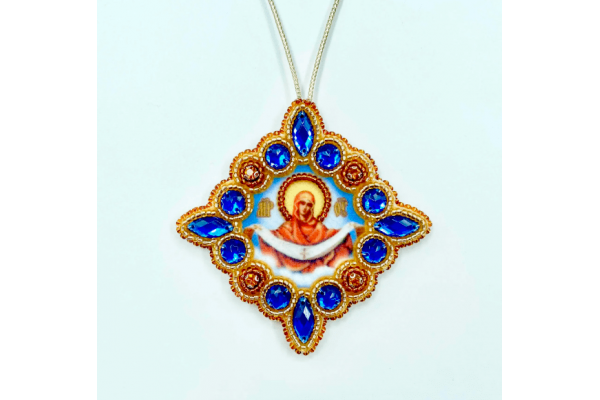 Набір для вишивання бісером та намистинами "Покрова Пресвятої Богородиці" Оберіг_115