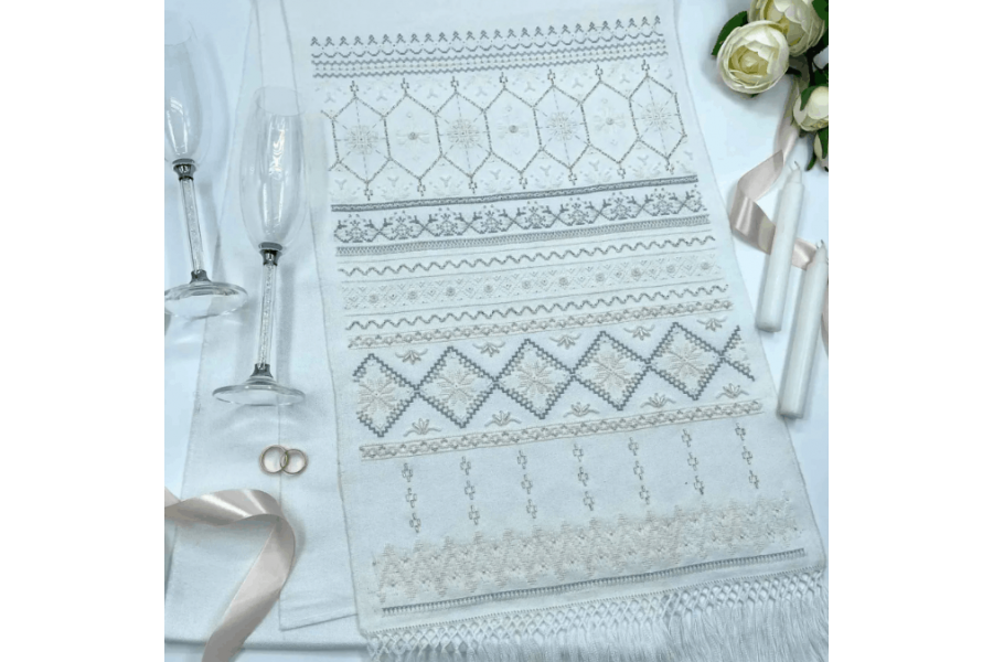 Набір для вишивання нитками весільного рушника VRM_001_R