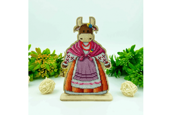 Набір для вишивання прикраси "Корова Мілка" YUMI_020_WF