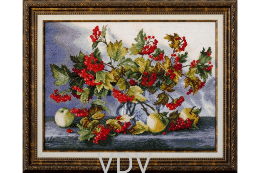 Набір для вишивання нитками М-0031 "Калиновий натюрморт" 47x36 см
