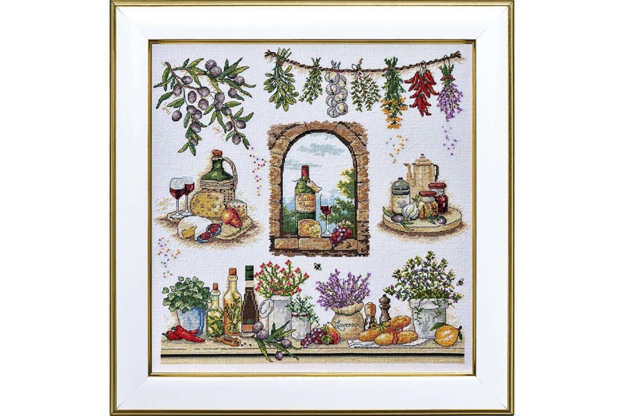 Набір для вишивання нитками семплер М-0303 "Магія ароматів" 38х38 см