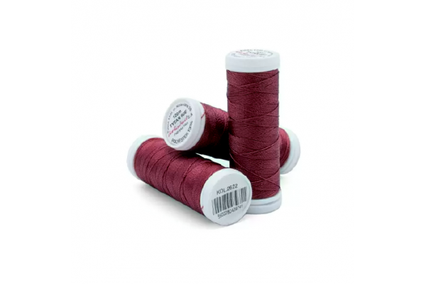Нитки бісерні Ariadna Tytan 60E, 120 метрів, бордові 2622