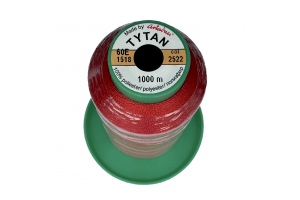 Нитки бісерні Ariadna Tytan 60E, 1000 метрів, червоні 2522