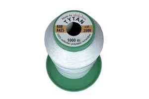 Нитки бісерні Ariadna Tytan 60E, 1000 метрів, білі 2500