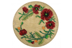 Набір для створення органайзера з вишитою кришкою «Маки» FLZB-247