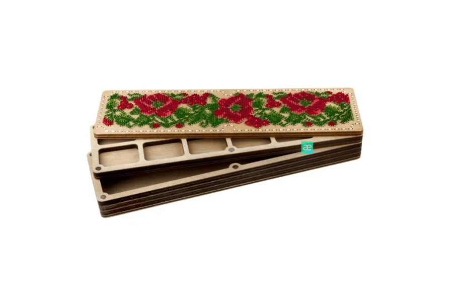 Набір для створення органайзера з вишитою кришкою «Польові маки» FLZB-255